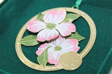 2012 Augusta National Golf Club Pink Dogwood Flower Christmas Ornament w/Box