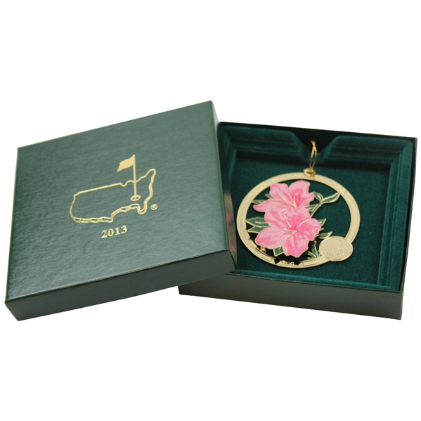 2013 Augusta National Golf Club Azalea Flower Christmas Ornament w/Box