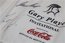 Gary Player & Ronan Keating Signed Gary Player Invitational Course Flag JSA ALOA