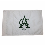 Aronimink Golf Club White with Green Logo Embroidered Flag
