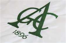 Aronimink Golf Club White with Green Logo Embroidered Flag