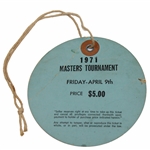 Seldom Seen 1971 Masters Tournament Friday Serviceman Ticket #16 w/Original String