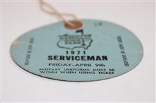 Seldom Seen 1971 Masters Tournament Friday Serviceman Ticket #16 w/Original String