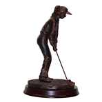 Vintage Herco Bronze Lady Golfer Statue
