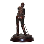 Vintage Herco Bronze Lady Golfer Statue