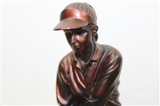Vintage Herco Bronze Lady Golfer Statue