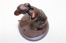 Vintage Herco Bronze Lady Golfer Statue