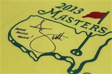 Adam Scott Signed 2013 Masters Flag w/'Aussie Aussie Aussie' JSA #A177248