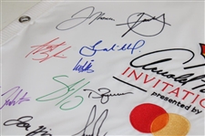 Scottie, Xander, Justin & Sixteen (16) PGA Stars Signed 2025 Arnold Palmer Inv. Flag JSA ALOA