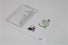Ludvig Aberg Signed Augusta National Scorecard JSA #CB69595