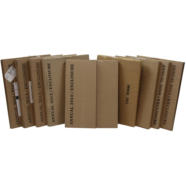 2007 - 2015 Masters Tournament Annuals (Including 2010) w/Original Box