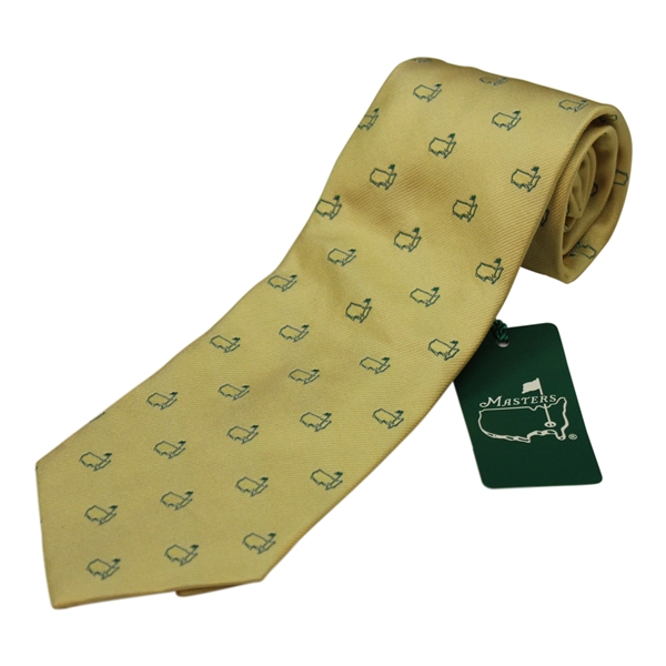 Augusta National Logo Yellow BTR/LF Tie w/Original Plastic & Tags