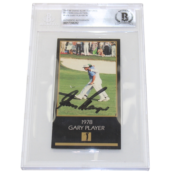 Gary Player Signed Masters Collection 1978 GSV Golf Card - 1998 BAS Authentic AUTO