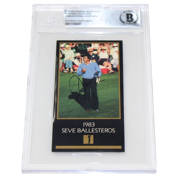Seve Ballesteros Signed Masters Collection 1983 GSV Golf Card - 1998 BAS Authentic AUTO