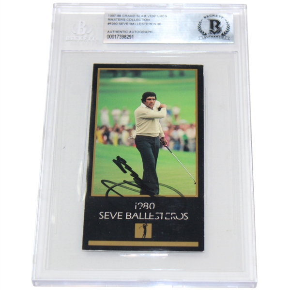 Seve Ballesteros Signed Masters Collection 1980 GSV Golf Card - 1998 BAS Authentic AUTO