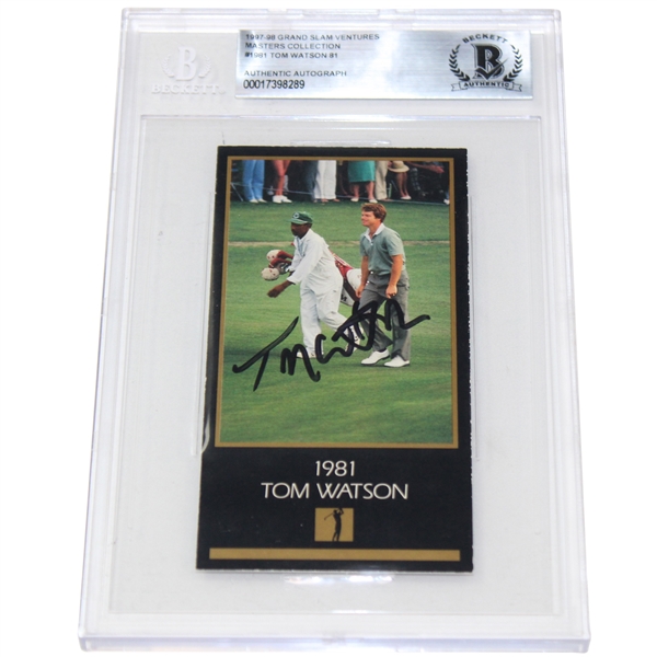 Tom Watson Signed Masters Collection 1981 GSV Golf Card - 1998 BAS Authentic AUTO