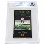 Nick Faldo Signed Masters Collection 1990 GSV Golf Card - 1998 BAS Authentic AUTO