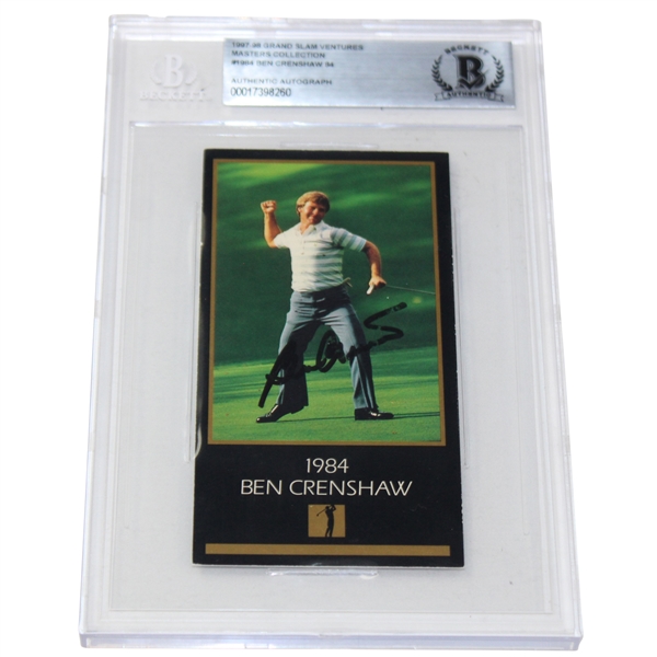 Ben Crenshaw Signed Masters Collection 1984 GSV Golf Card - 1998 BAS Authentic AUTO