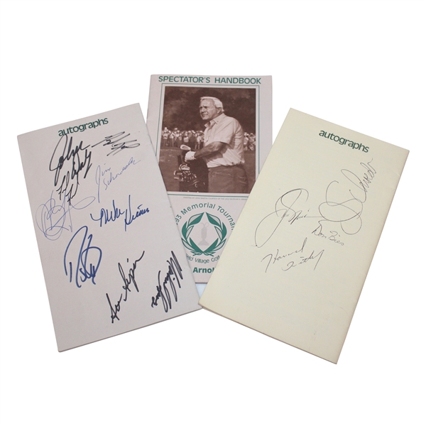 Nicklaus, Daly, & More Signed Three (3) Memorial Tournament Spectators Handbooks JSA ALOA