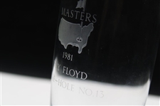 Ray Floyd's 1981 Masters Tournament Hole No. 13 Steuben Crystal Eagle Glass