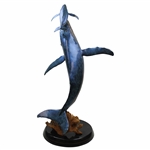 Ray Floyds Personal Senior Skins Game Whales On Coral Bronze Trophy w/Marble Base by Robert Wyland