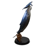 Ray Floyd's Personal Senior Skins Game Whales On Coral Bronze Trophy w/Marble Base by Robert Wyland