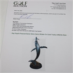 Ray Floyd's Personal Senior Skins Game Whales On Coral Bronze Trophy w/Marble Base by Robert Wyland