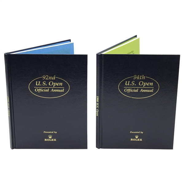 1992 & 1994 US Open Rolex Annual Books
