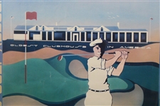 Ray Floyd's Personal 1986 US Open at Shinnecock Hills Byron Huff Ltd Ed Poster - Framed