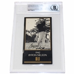 Byron Nelson Signed Masters Collection 1942 GSV Golf Card - 1998 BAS Authentic AUTO