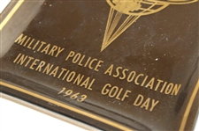 1963 Military Police Association International Golf Day 'I Beat Arnold Palmer' Glass Plate