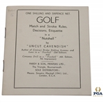 1941 Golf Match And Stroke Rules, Decisions, Etiquette In A Nutshell By Uncut Cavendish