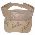 Arnold Palmer, Bob Gilder & Other Signed Fred Meyer Challenge Visor JSA ALOA