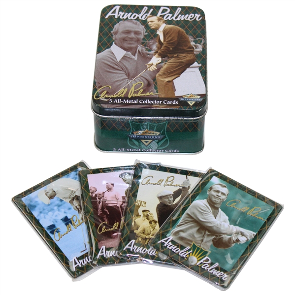 Arnold Palmer 5 All-Metal Collector Cards In Original Box