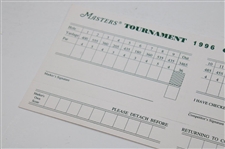1996 Masters Tournament Official Scorecard 