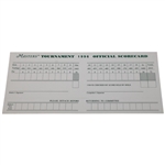 1996 Masters Tournament Official Scorecard 