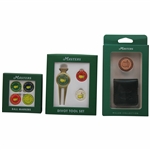 Masters Tournament 4 Pack of Ball Markers, Divot Tool Set & Copper Ball Marker