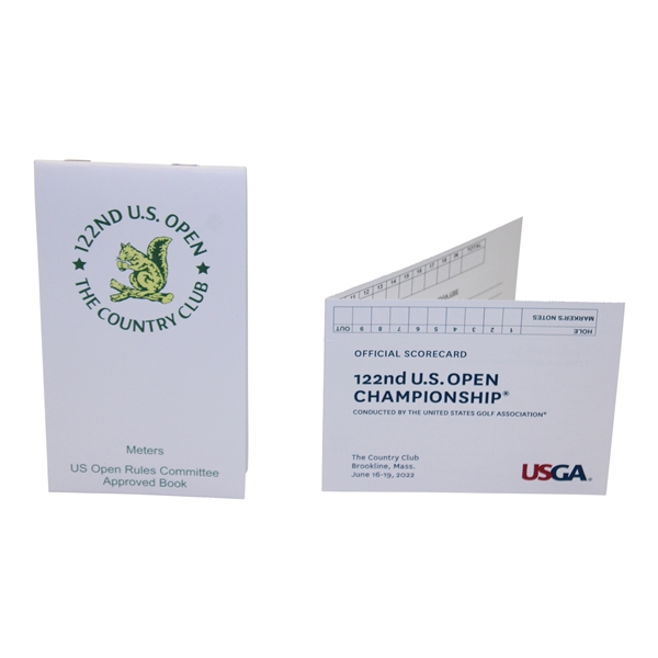 2022 US Open at The Country Club US Open Rules Committee Book & Official Scorecard