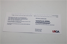 2022 US Open at The Country Club US Open Rules Committee Book & Official Scorecard