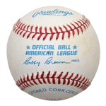 President George W. Bush Signed Rawlings Official American League Baseball JSA ALOA