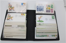 100 First Day Covers w/Some Signed by Charles Coody, Zach Johnson, Nancy Lopez & Others