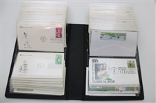 100 First Day Covers w/Some Signed by Charles Coody, Zach Johnson, Nancy Lopez & Others