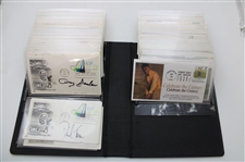100 First Day Covers w/Some Signed by Charles Coody, Zach Johnson, Nancy Lopez & Others