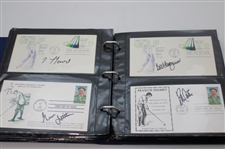 150 First Day Covers w/Some Signed by Byron Nelson, Gene Sarazen, Lee Trevino & Others 