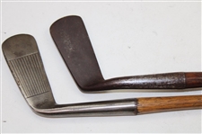 Tom Stewart Putting Cleek & Circa 1898 J. & A. Dickson Offset Blade Putter w/Shaft Stamp