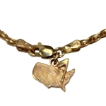 Masters Tournament Logo 14k Gold Charm Bracelet with Box