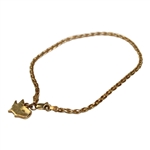 Masters Tournament Logo 14k Gold Charm Bracelet with Box