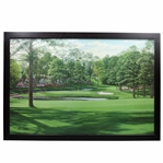 Augusta National 15th Hole Firethorn Linda Hartough Textured Canvas Print - Framed