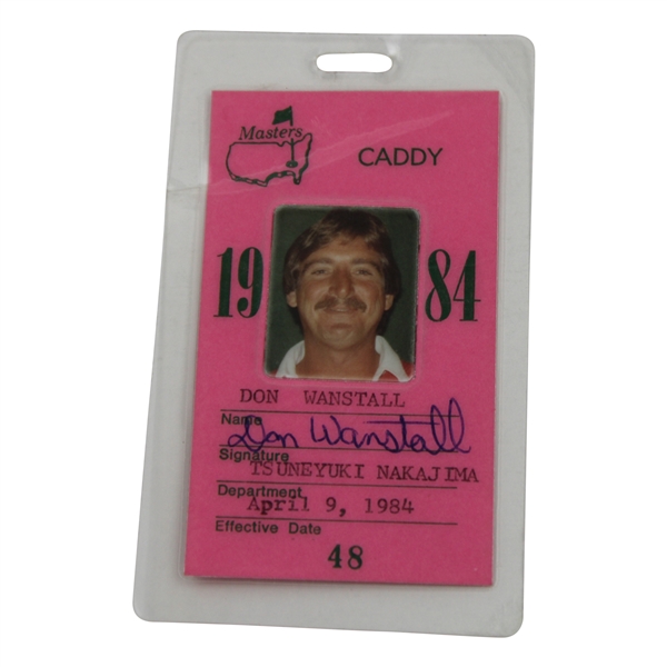 Don Wanstall 1984 Masters Tournament Caddy Badge #48