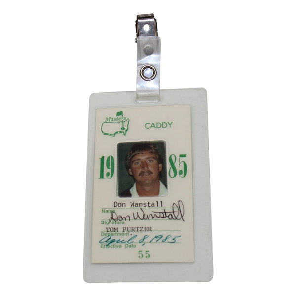 Don Wanstall 1985 Masters Tournament Caddy Badge #55